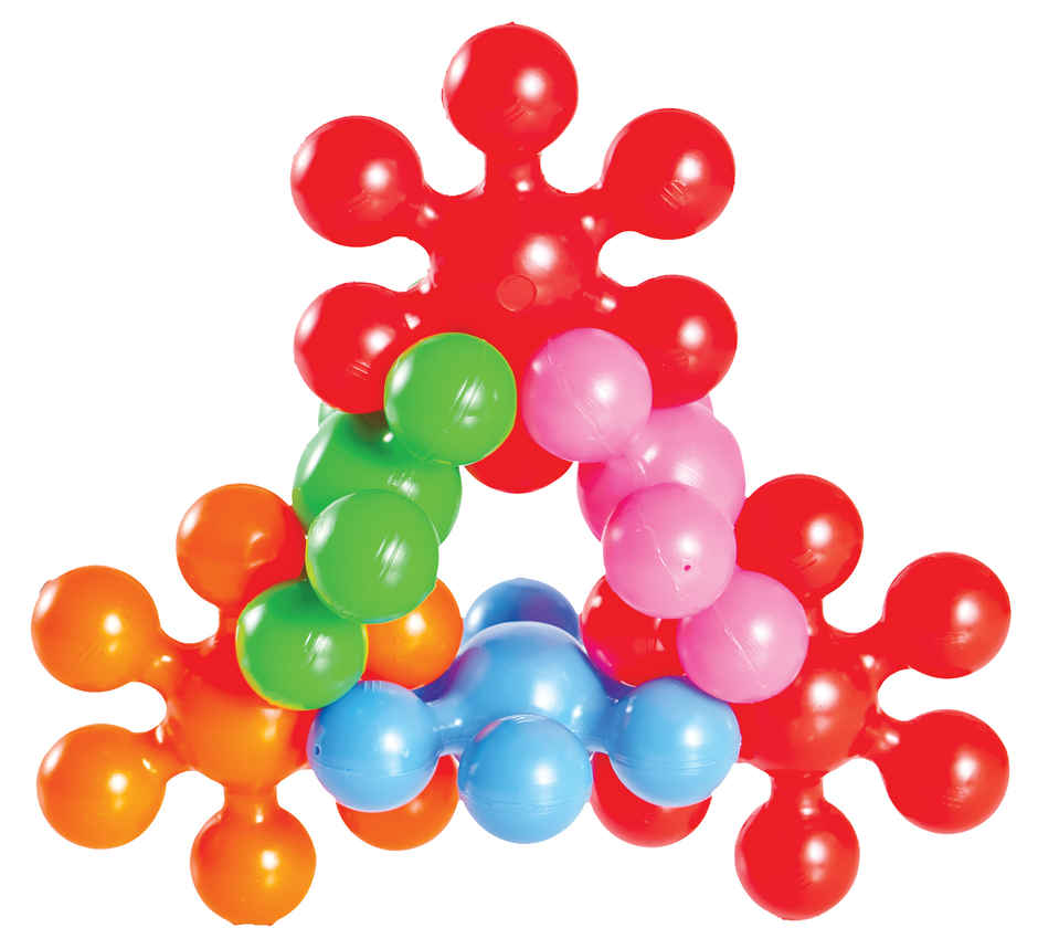 Funskool Star Links Multicoloured Interlocking Learning Educational Blocks